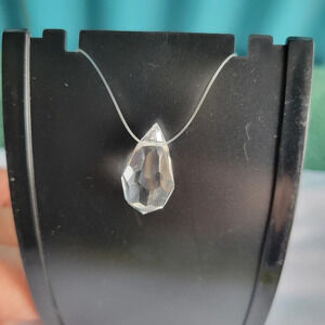 Three teardrop crystals ready to hang.